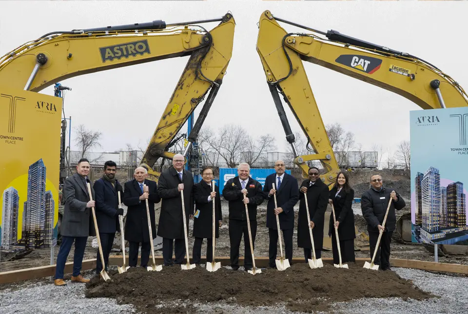 Town Centre Place groundbreaking event in Scarborough with Doug Ford and dignitaries